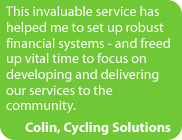 Comment from Colin, Cycling Solutions 